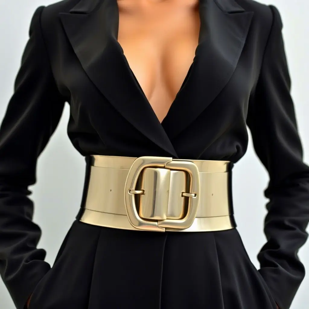 80s wide belt and waist cincher fashion trend for hourglass silhouettes