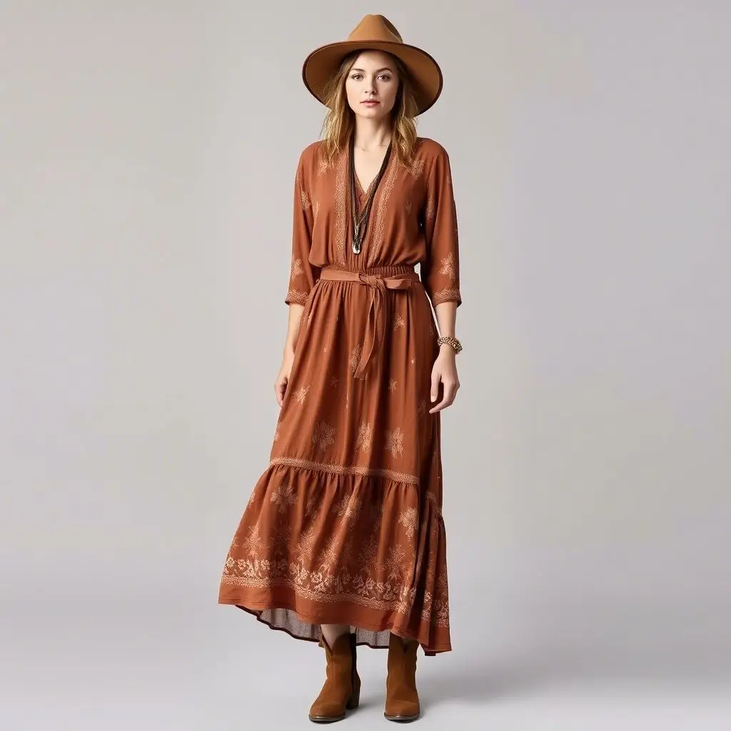 Classic Bohemian Maxi Dress