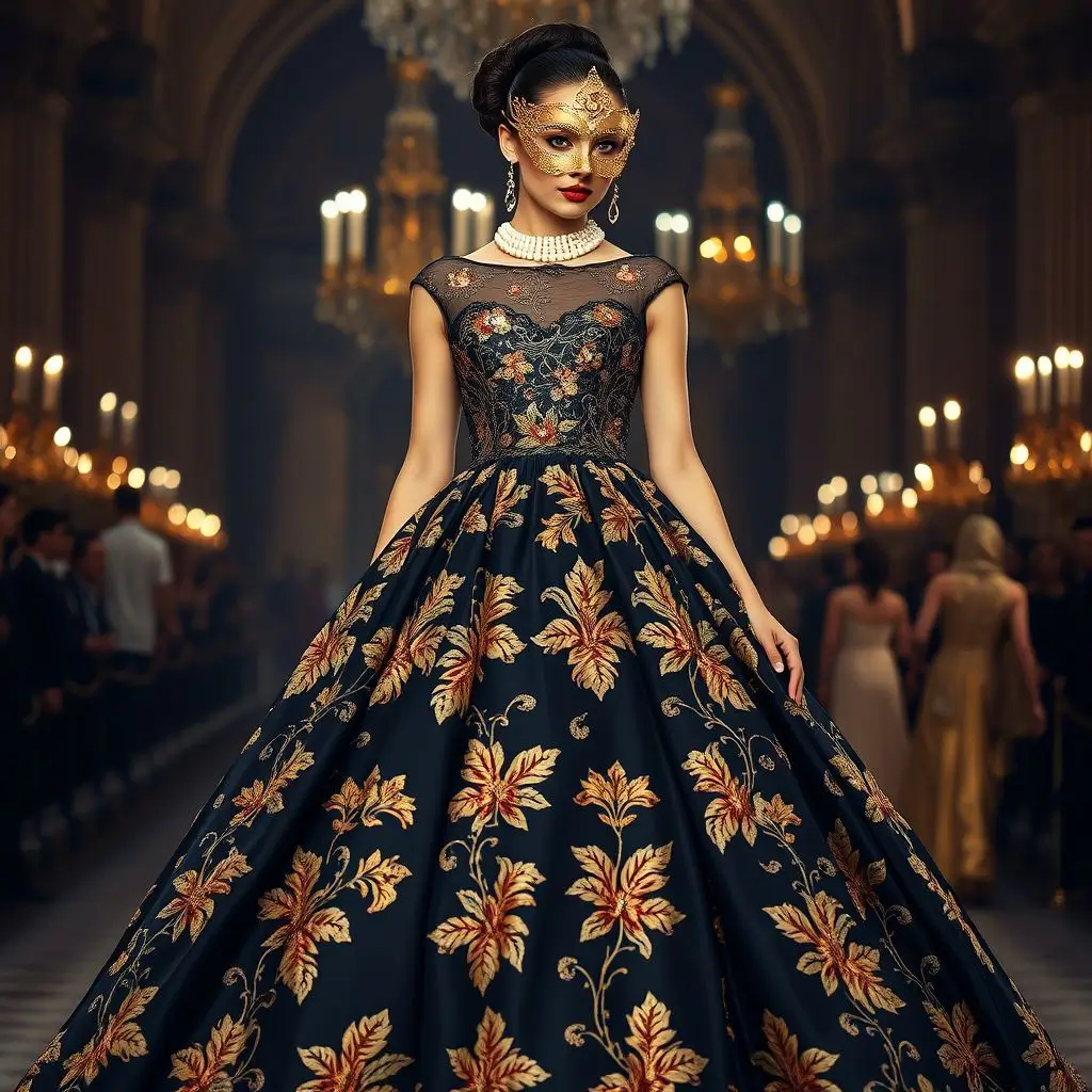 Classic Black & Gold Ball Gown