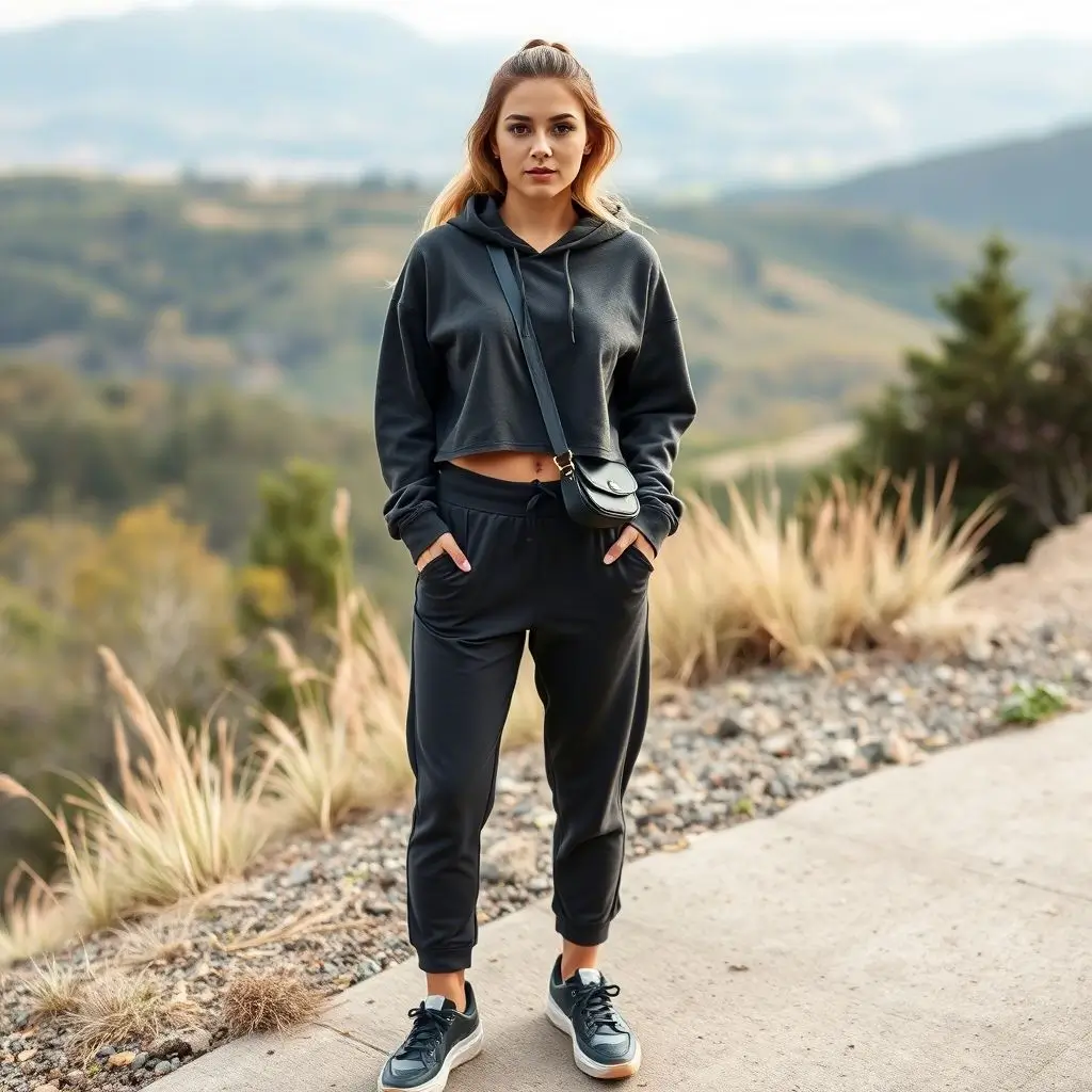 Cropped Hoodie & High-Waisted Joggers