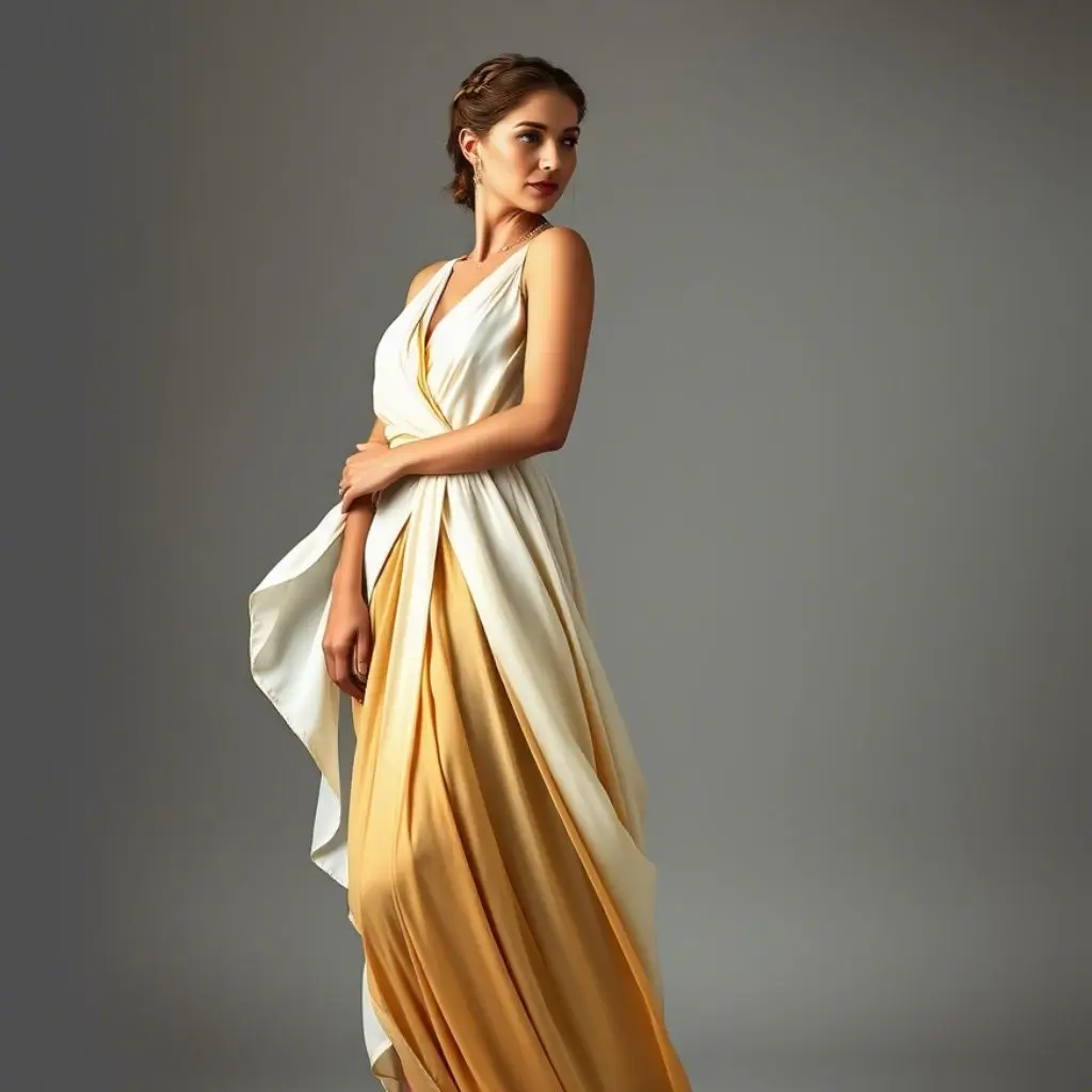 Effortless Draped Grecian Gown