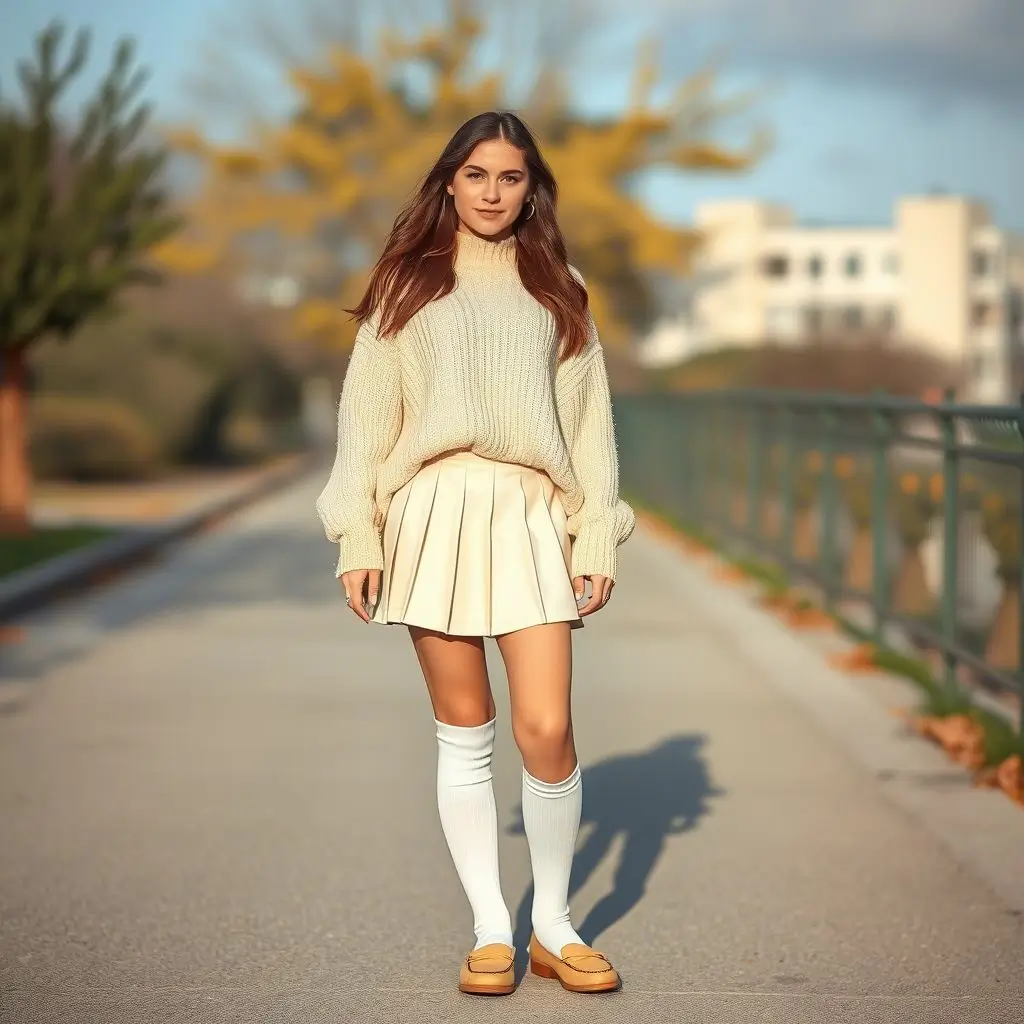 Knee-High Socks & Loafers: The Preppy Sporty Look