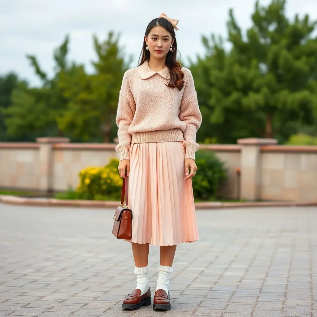 Cute Korean-Influenced Douyin Look