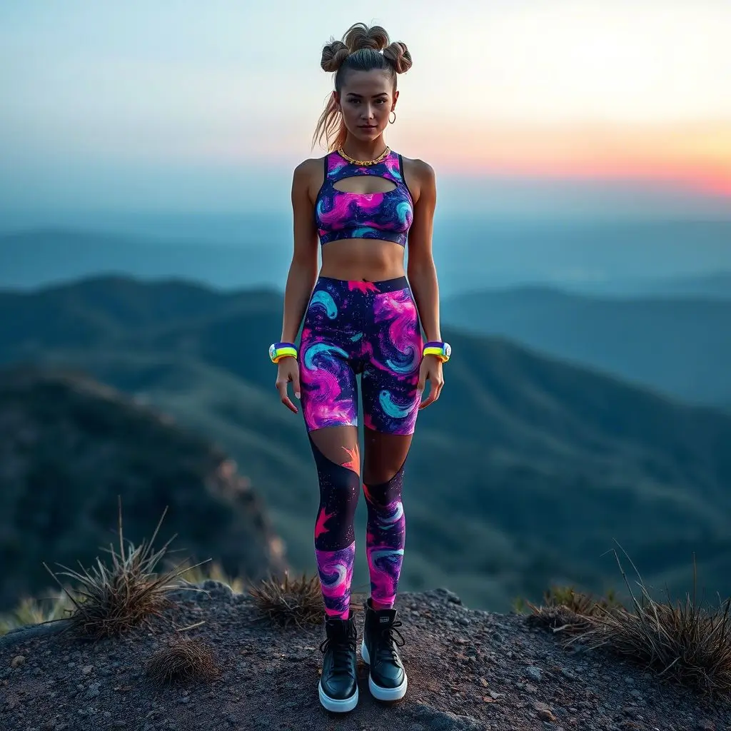 Neon Galaxy Two-Piece Set