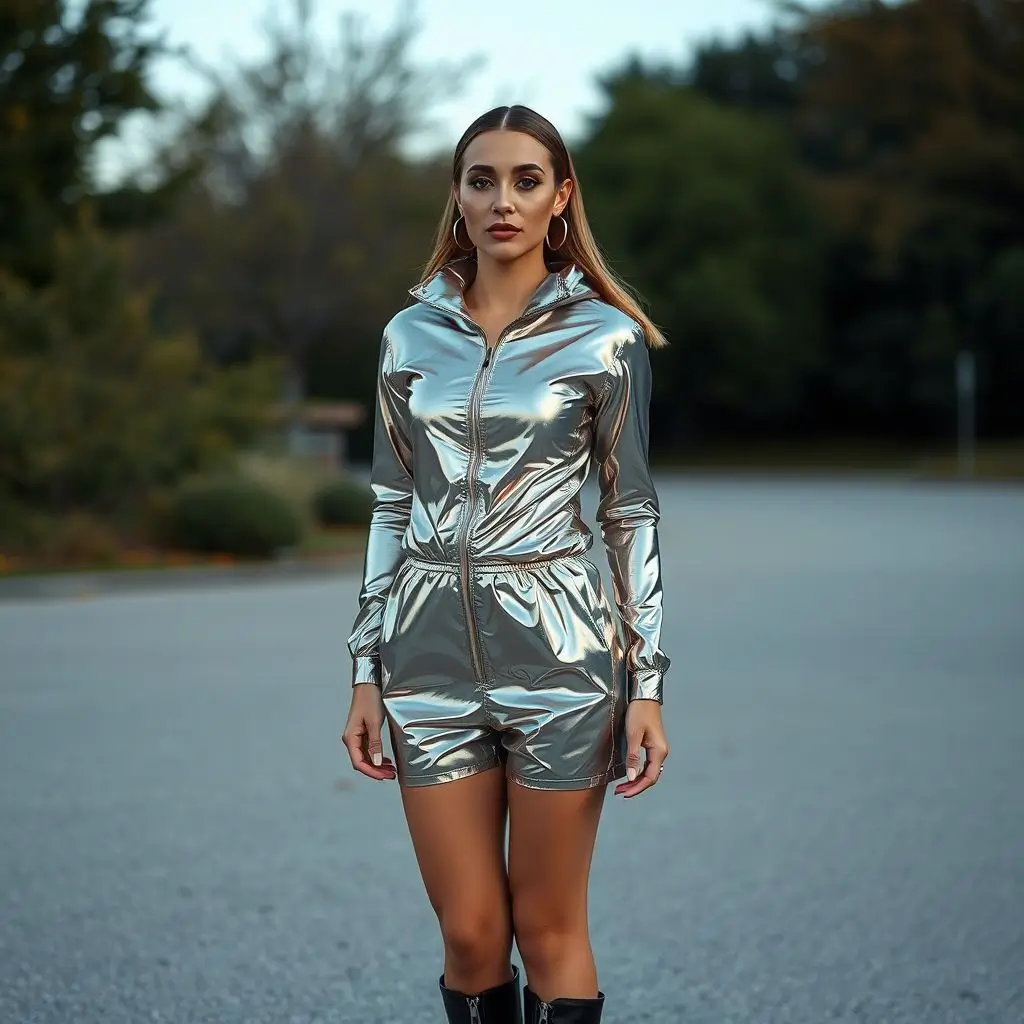 Reflective Space Suit-Inspired Romper