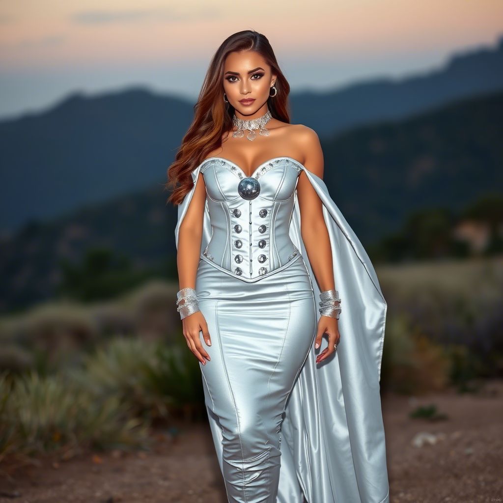 Silver Moonlight Corset Dress