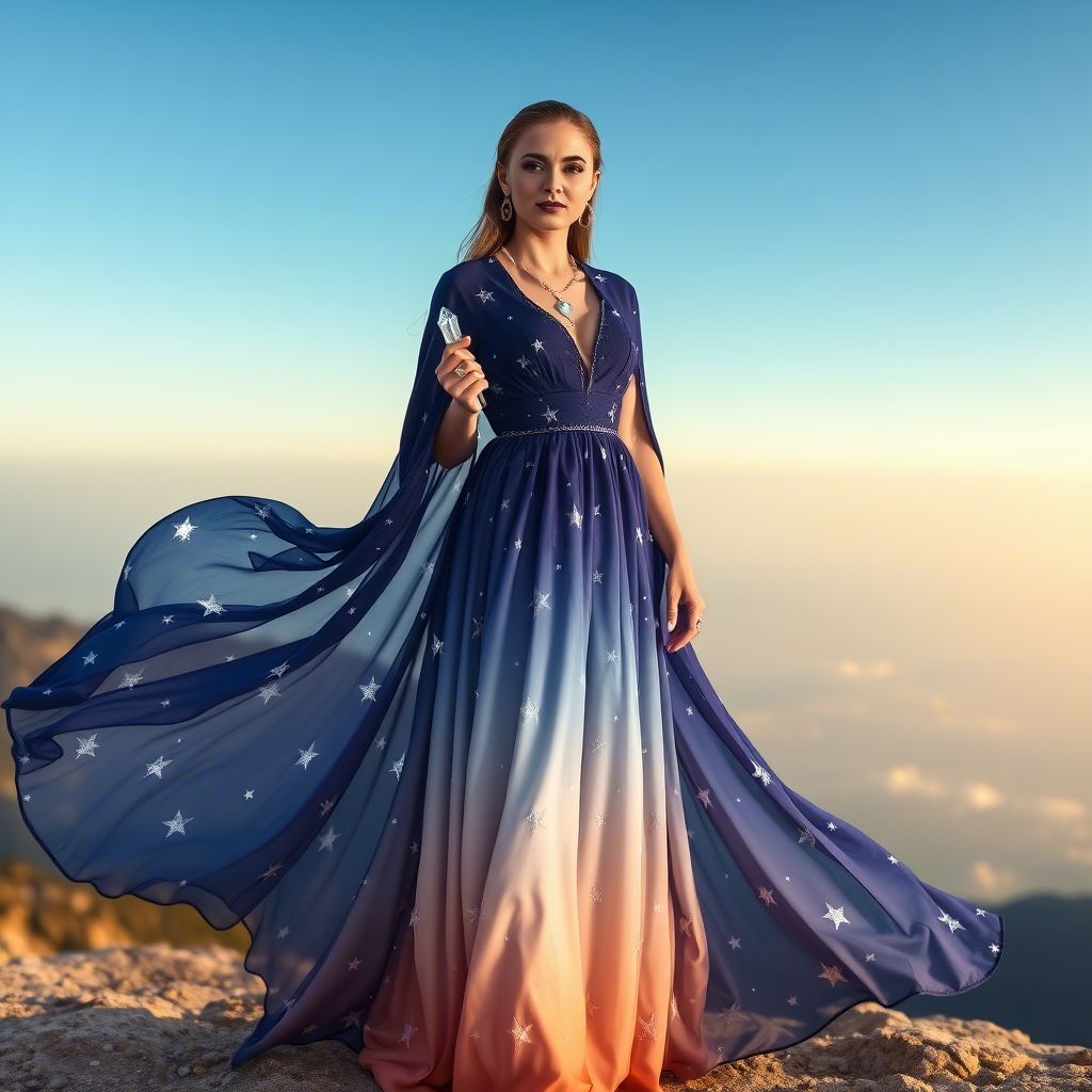 Starlight Sorceress Cape Dress